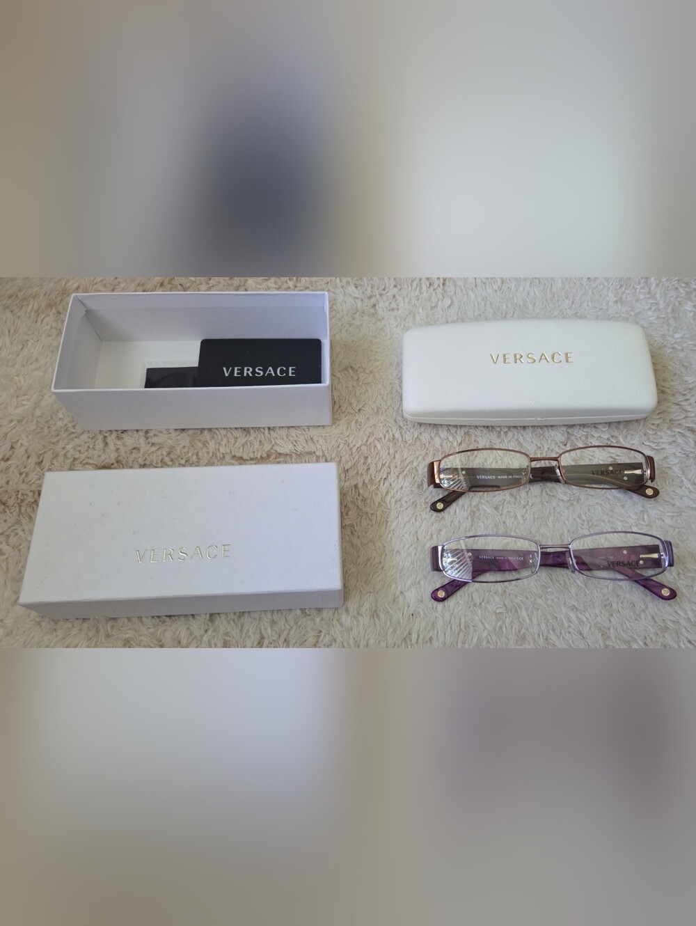 Versace Eyeglasses Set in Brown and Purple